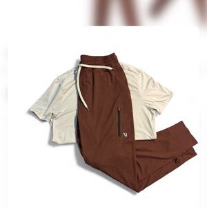 Vuori Brown Joggers with Zip Pocket